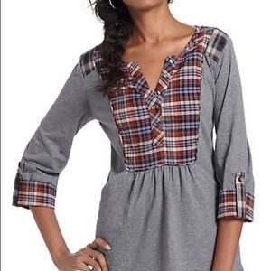 Anthropologie Plaid Top